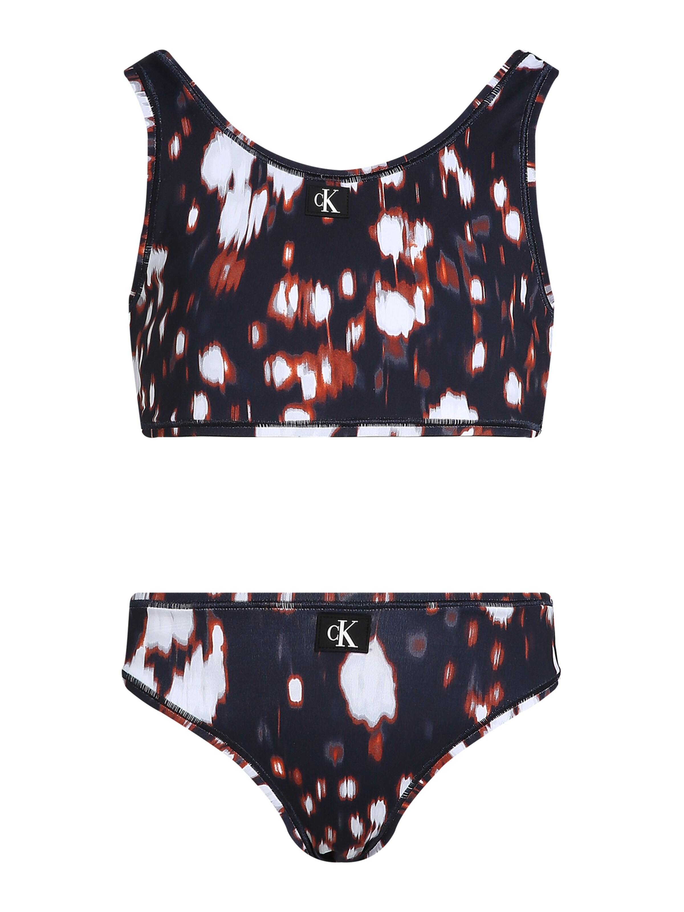 Calvin Klein Swimwear Bralette Bikini in Black: front