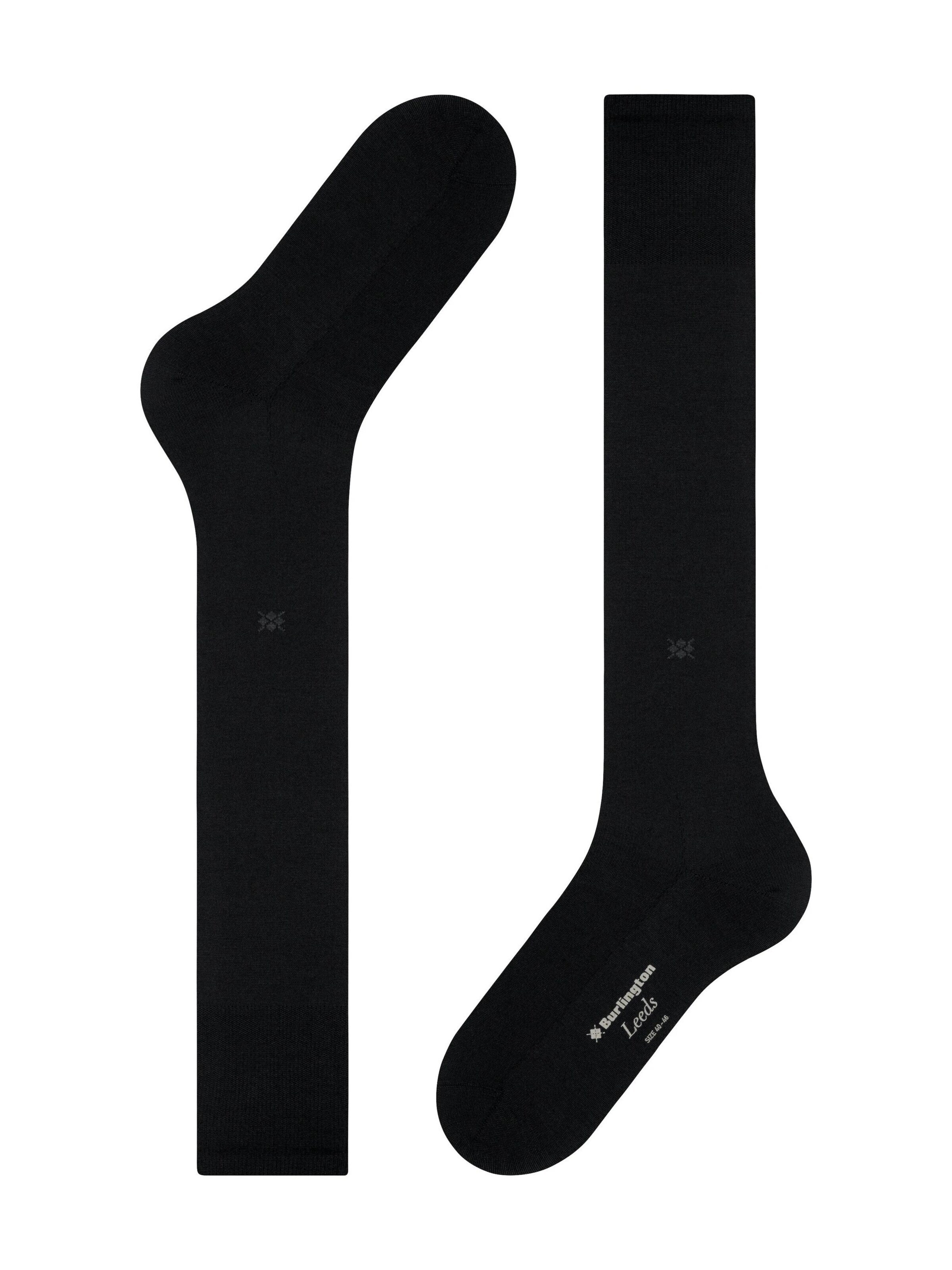 BURLINGTON Kniestrümpfe 'Leeds' in Schwarz