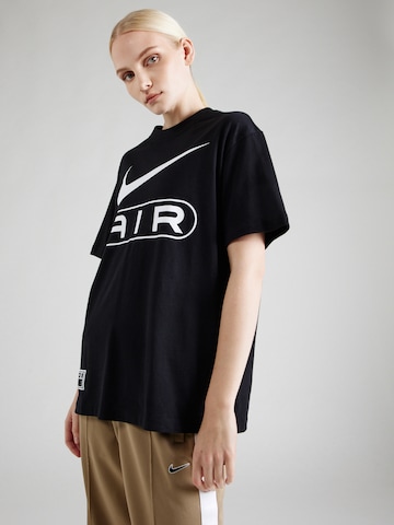 Nike SportswearŠiroka majica 'Air' - crna boja: prednji dio