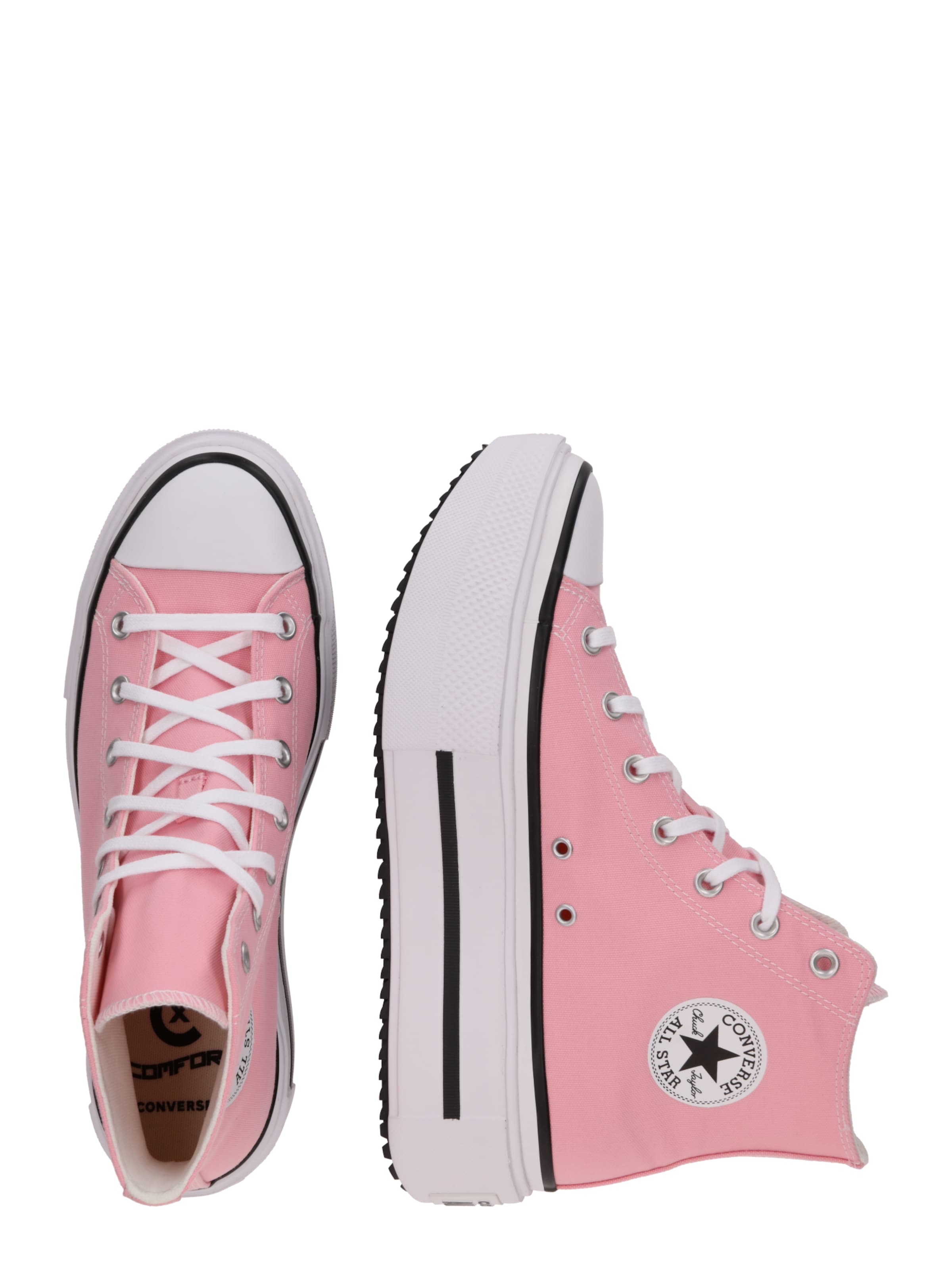 Baskets hautes 'CTAS LIFT DOUBLE STACK HI' CONVERSE en rose