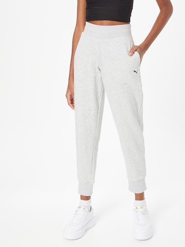 PUMA Tapered Sporthose 'ESSENTIAL' in Grau: predná strana