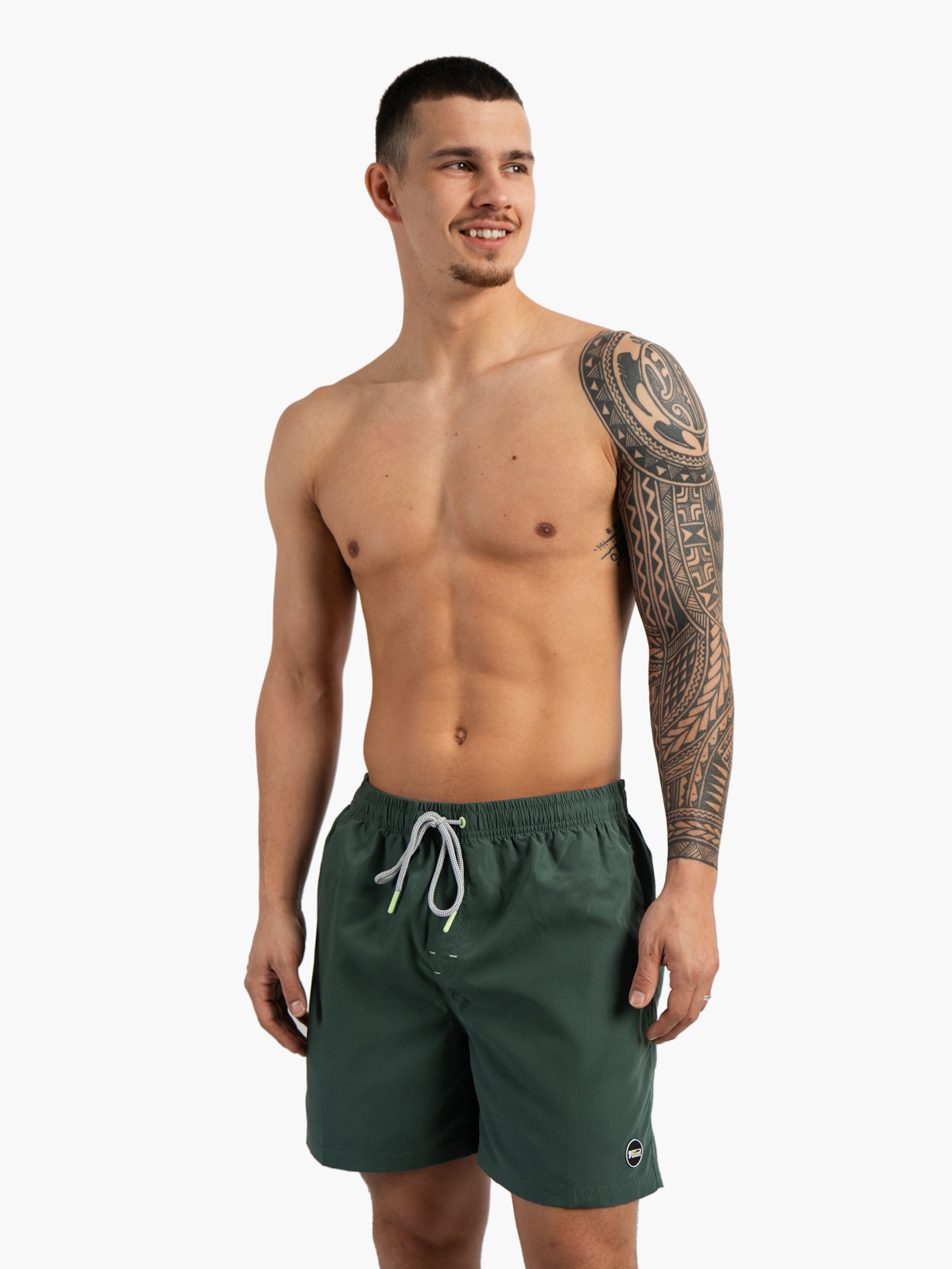 Shorts de bain Happy Shorts en vert : devant