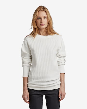 Sweat-shirt G-Star RAW en blanc : devant