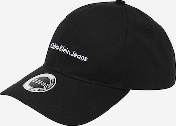 Calvin Klein Jeans Cap in Black: front