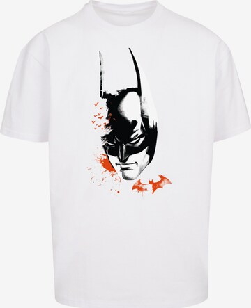Maglietta 'DC Comics Batman Arkham Bats Face' di F4NT4STIC in bianco: frontale