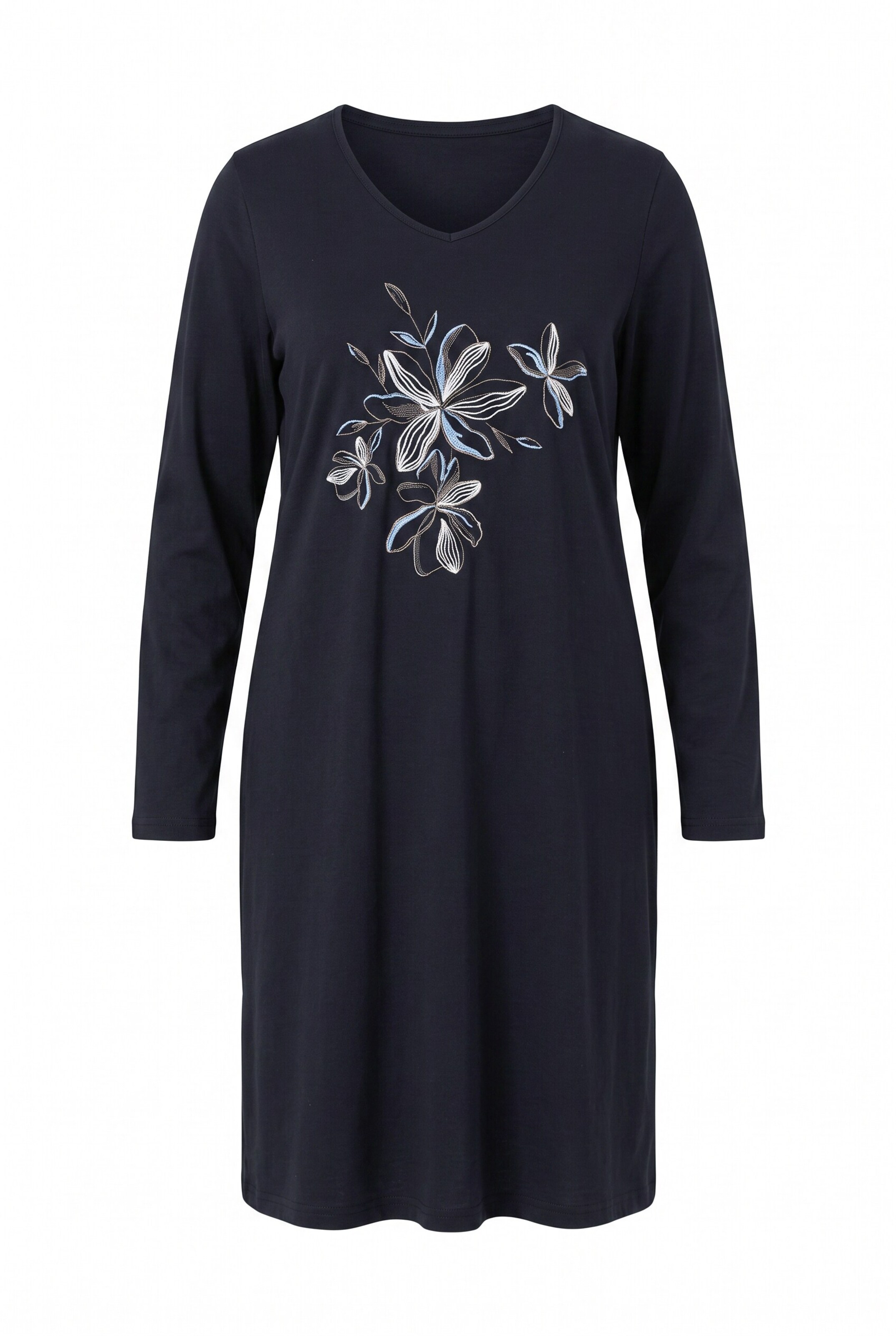 Ulla Popken Nightgown in Black: front