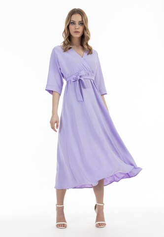 faina - Vestido em roxo: frente