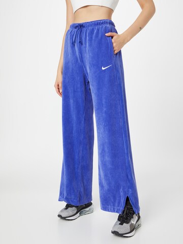 Nike Sportswear Szeroka nogawka Spodnie w kolorze fioletowy: przód