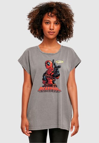 ABSOLUTE CULT T-Shirt 'Deadpool - Hey You' in Grau: Vorderseite