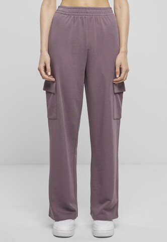 Loosefit Pantalon cargo Urban Classics en rose : devant