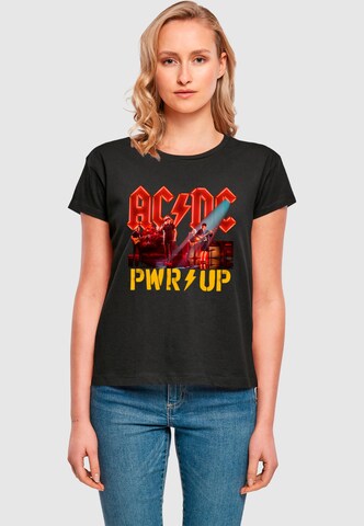 Merchcode Shirt 'ACDC - PWRUP Stage Lights' in Zwart: voorkant
