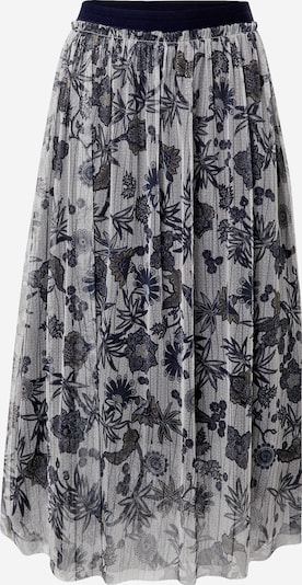 Riani Jupe en marine / marron / gris argenté / noir, Vue avec produit