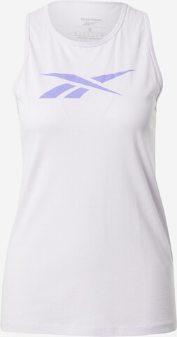 Top sportivo di Reebok in bianco: frontale