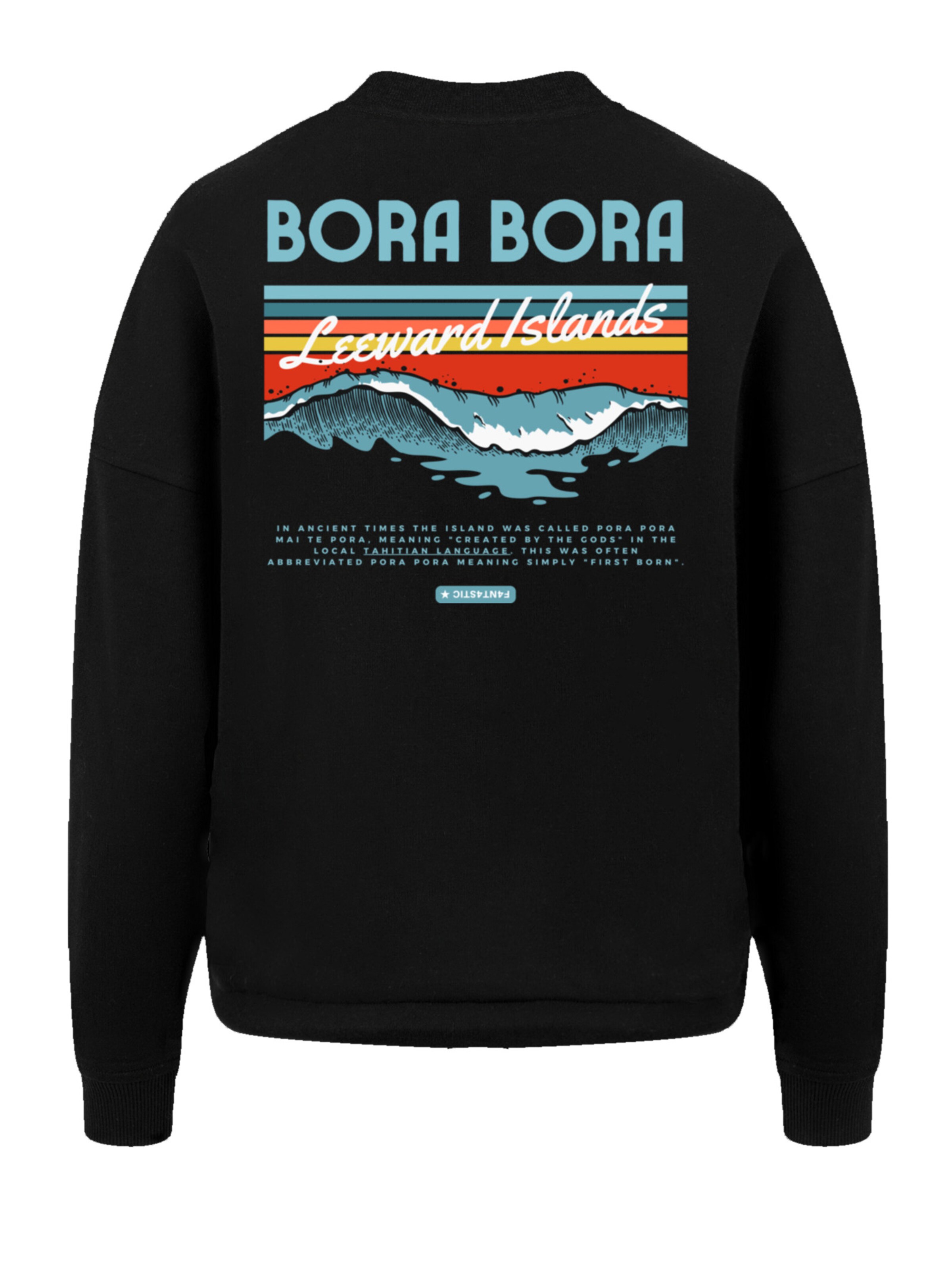 F4NT4STIC Sweatshirt 'Bora Bora Leewards Island' in Schwarz