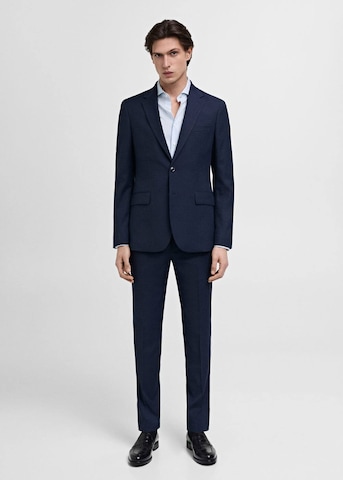MANGO MAN Slim fit Button Up Shirt 'Pals' in Blue