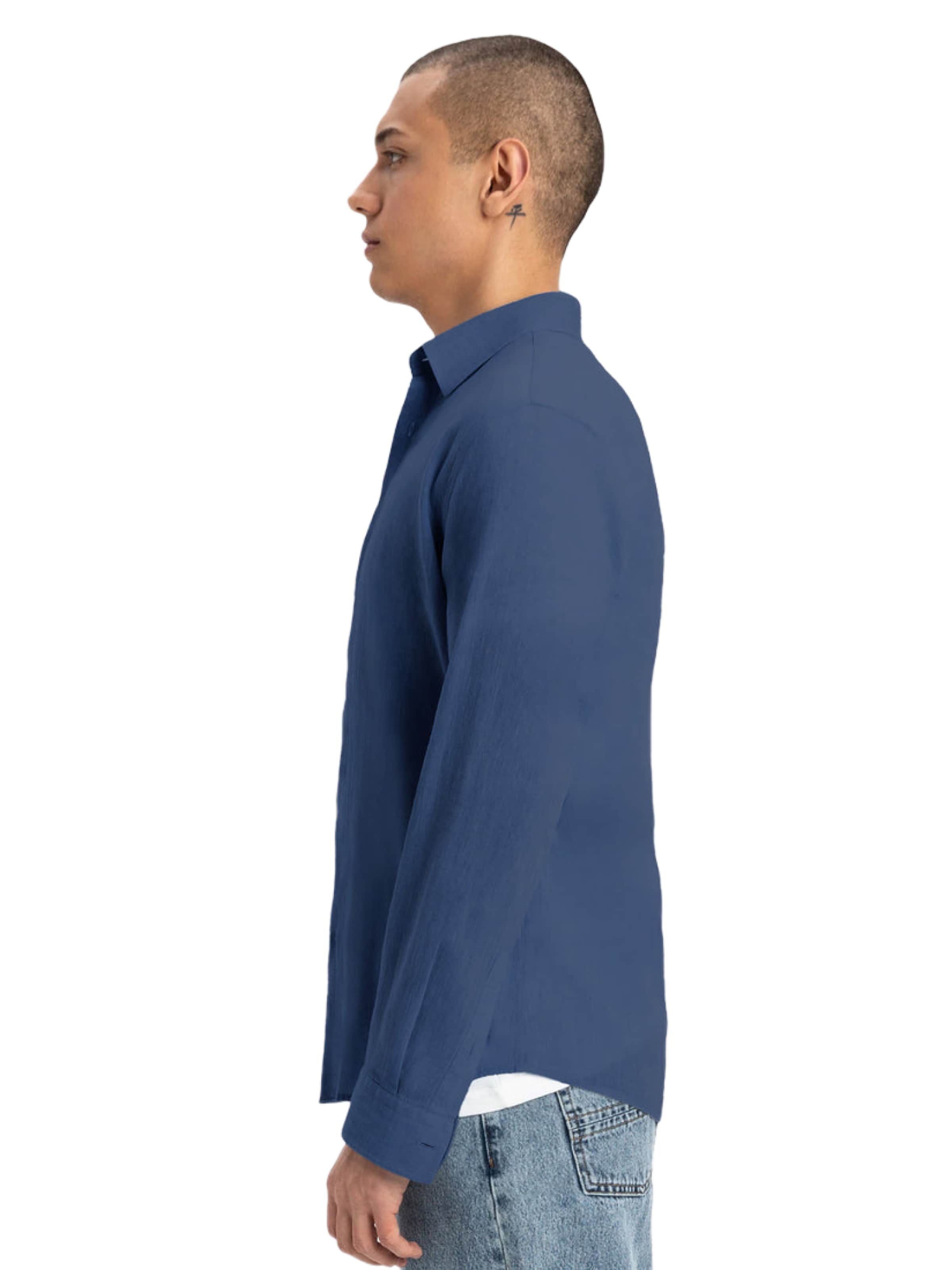 UNIQVIBE Regular fit Overhemd in Blauw