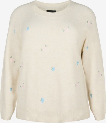 Zizzi Pullover 'DAISY' in Beige: predná strana