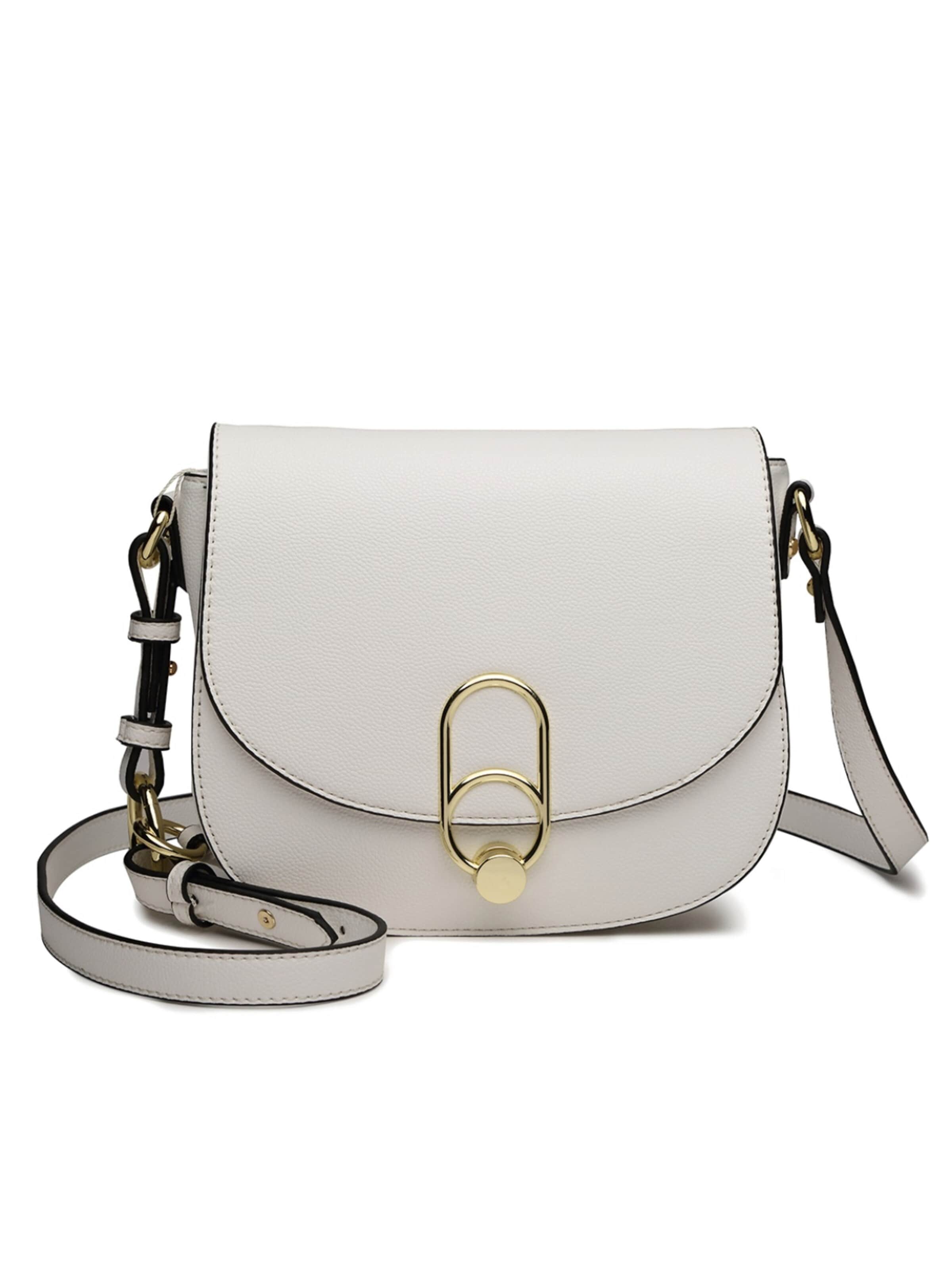 Miss Lulu Shoulder Bag in White: front