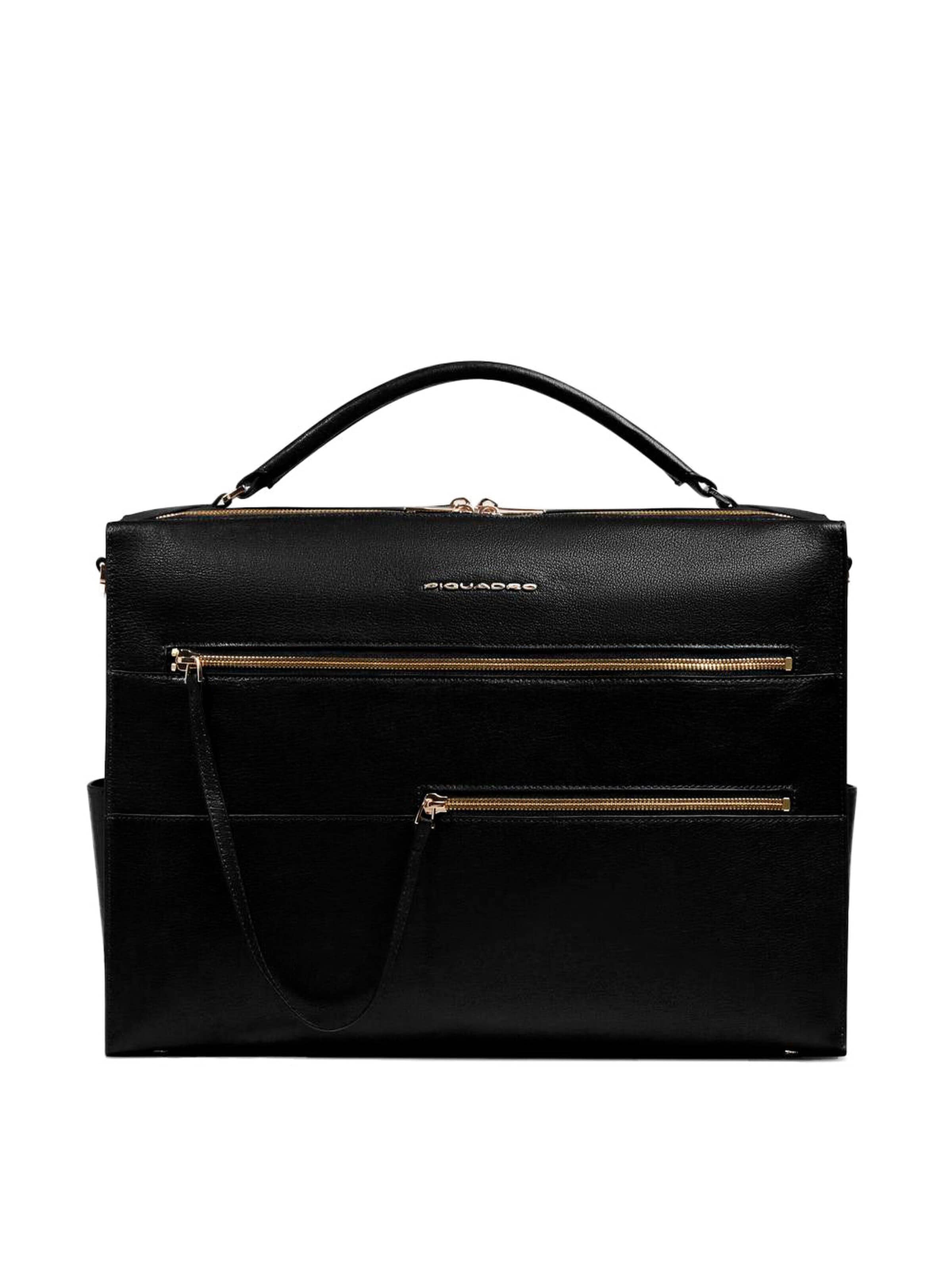 Piquadro Laptop bag in Black: front