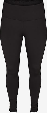 Zizzi Skinny Leggings 'Xrise' in Zwart: voorkant