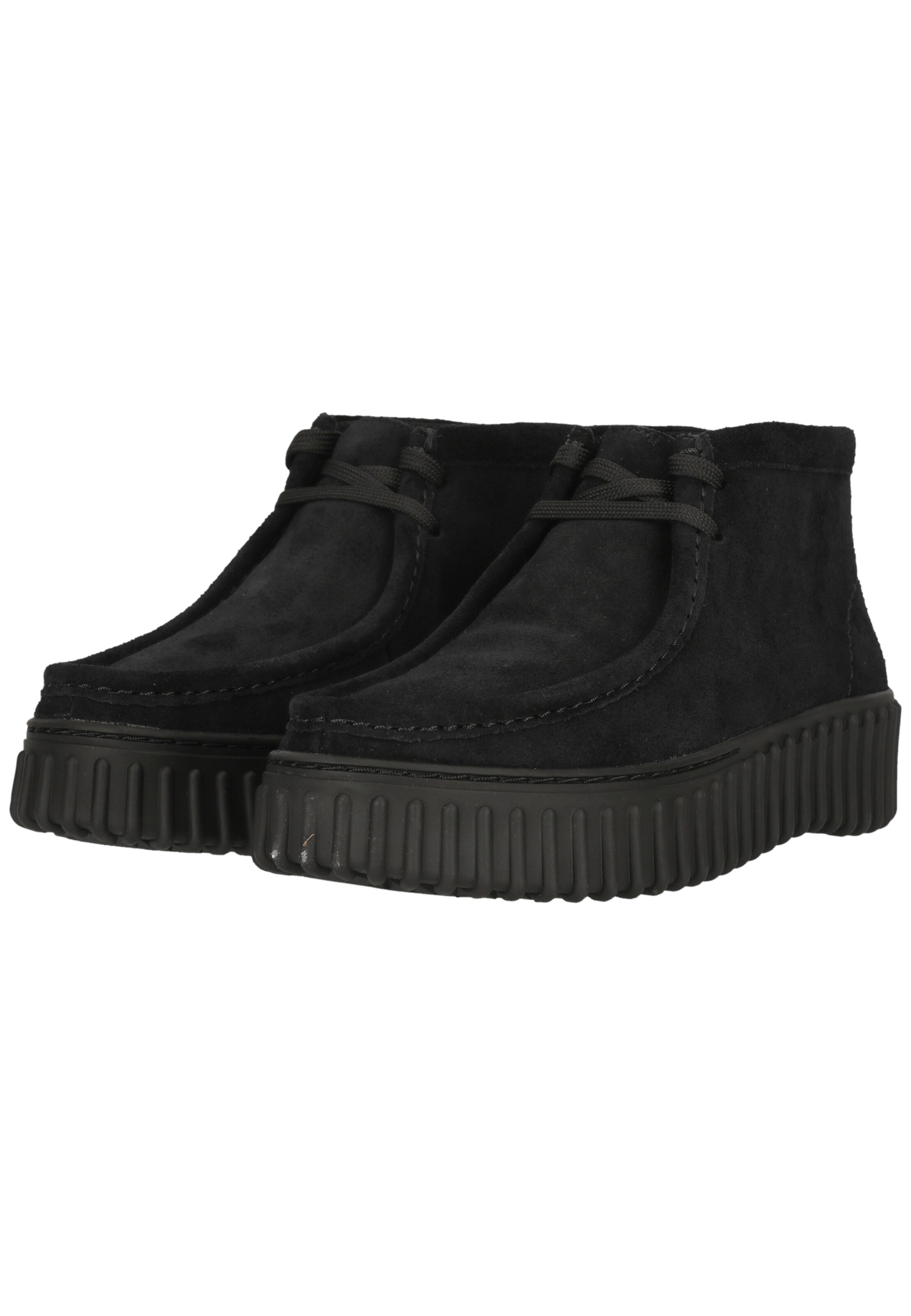 CLARKS Schnürschuhe 'Torhill Moss Black' in Schwarz