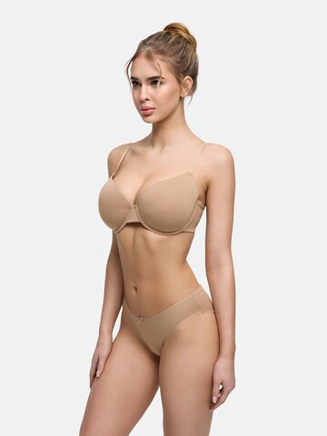 cfab by creamy fabrics T-shirt Bra 'Baumwoll T-Shirt-BH mit Bügel' in Beige