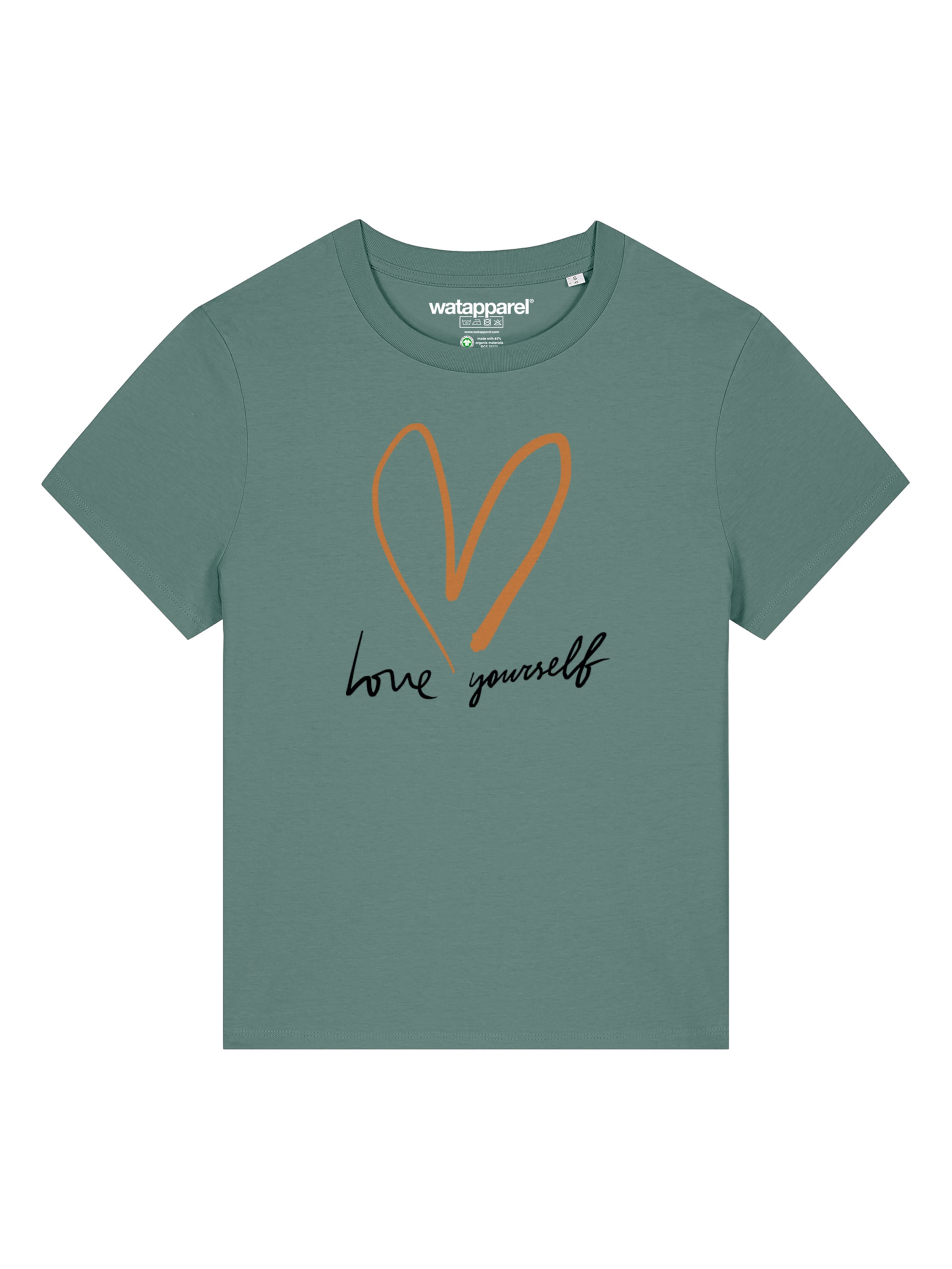 T-shirt 'Self Love' Watapparel en vert : devant