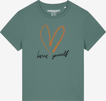 T-shirt 'Self Love' Watapparel en vert : devant