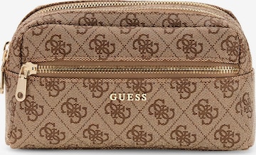 GUESS Toiletry Bag in Beige: front