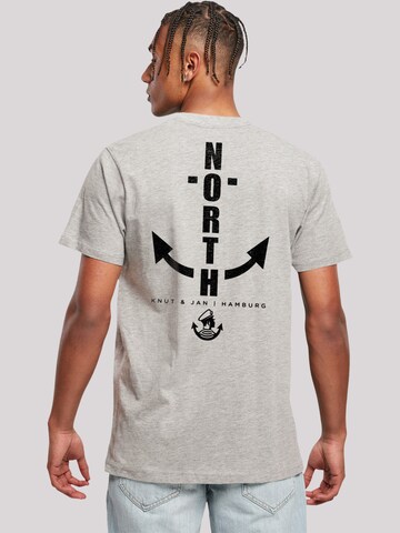 T-Shirt 'North Anchor' F4NT4STIC en gris : devant