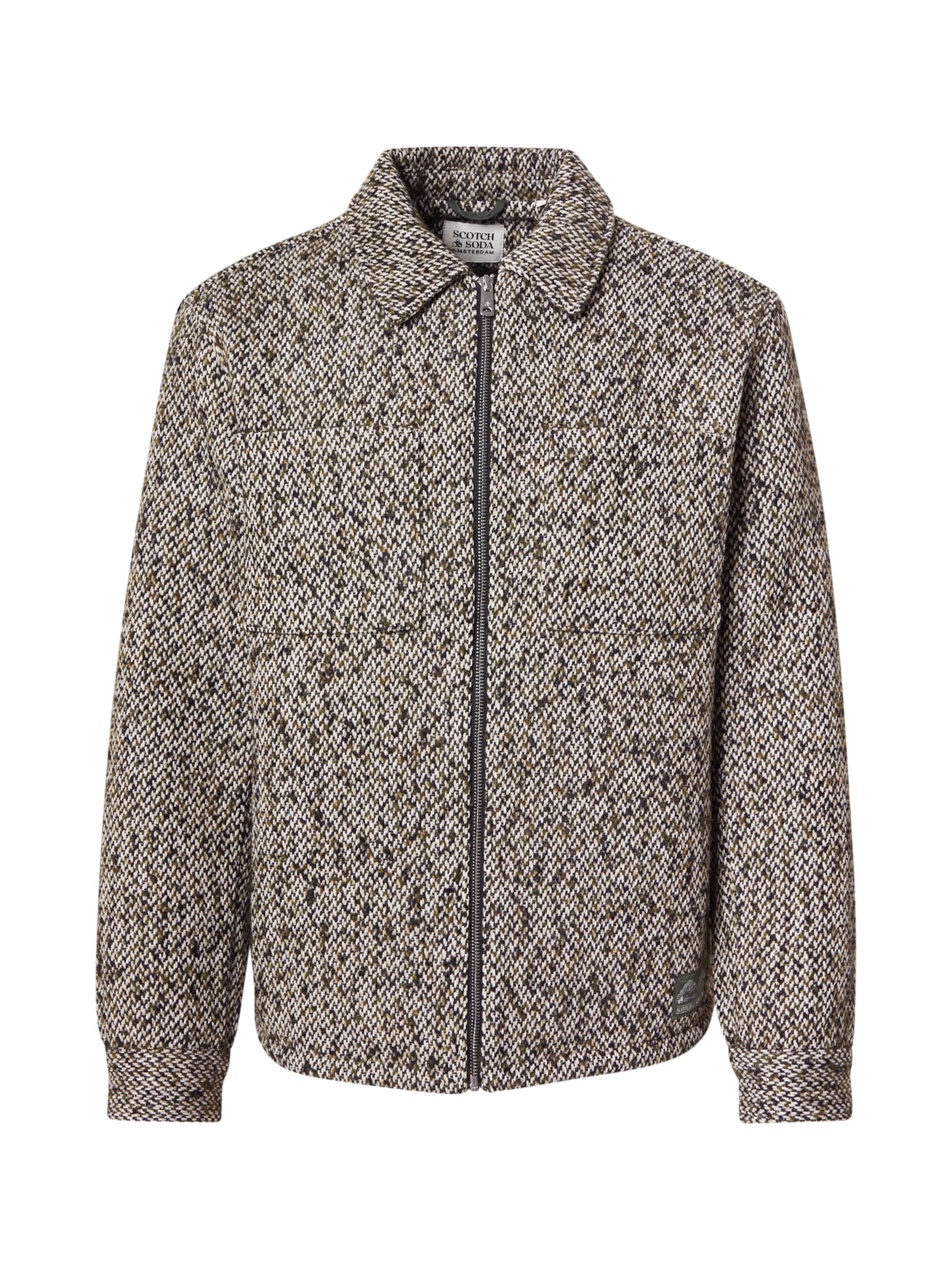 SCOTCH & SODA Демисезонная куртка в Оливково-зеленый / Черный / Белый, Обзор товара