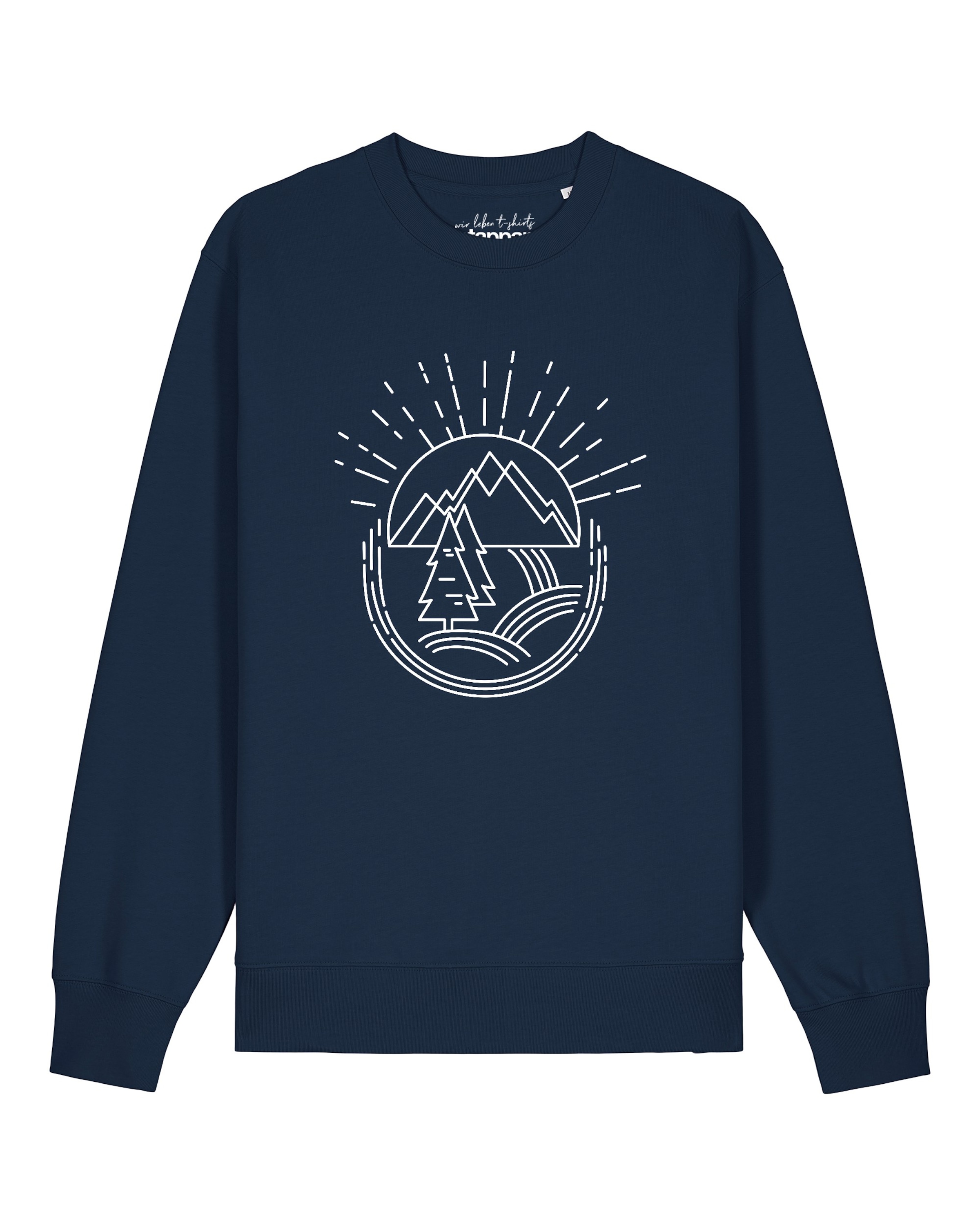 Watapparel Sweatshirt ' Natur ist schön ' in Blauw: voorkant