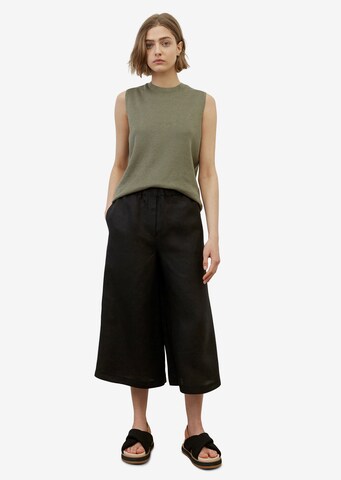 Marc O'Polo Wide Leg Hose in Schwarz