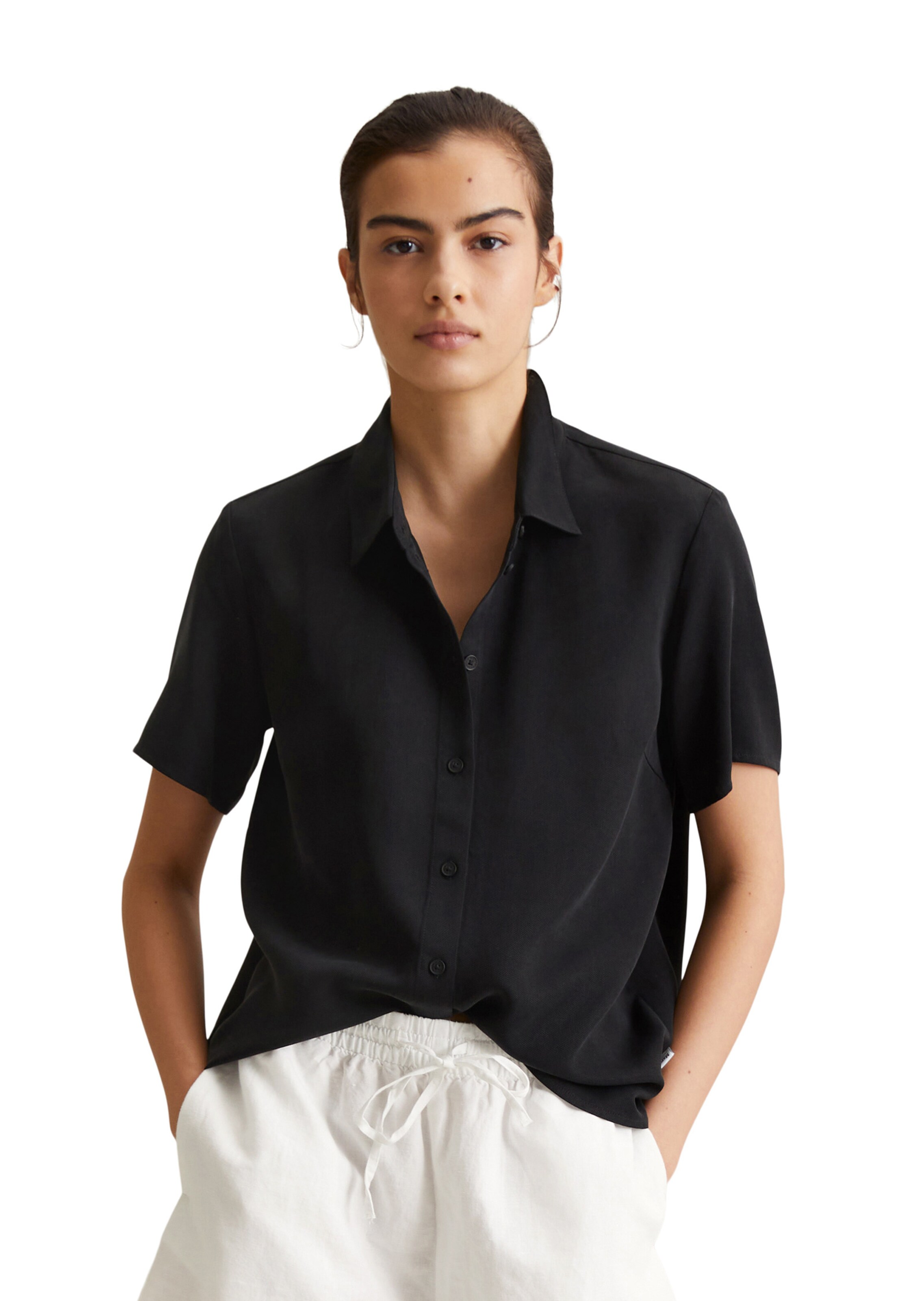 Marc O'Polo DENIM Blouse in Black: front