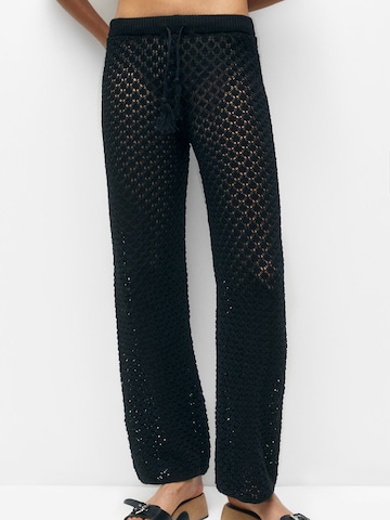 Loosefit Pantalon Pull&Bear en noir : devant