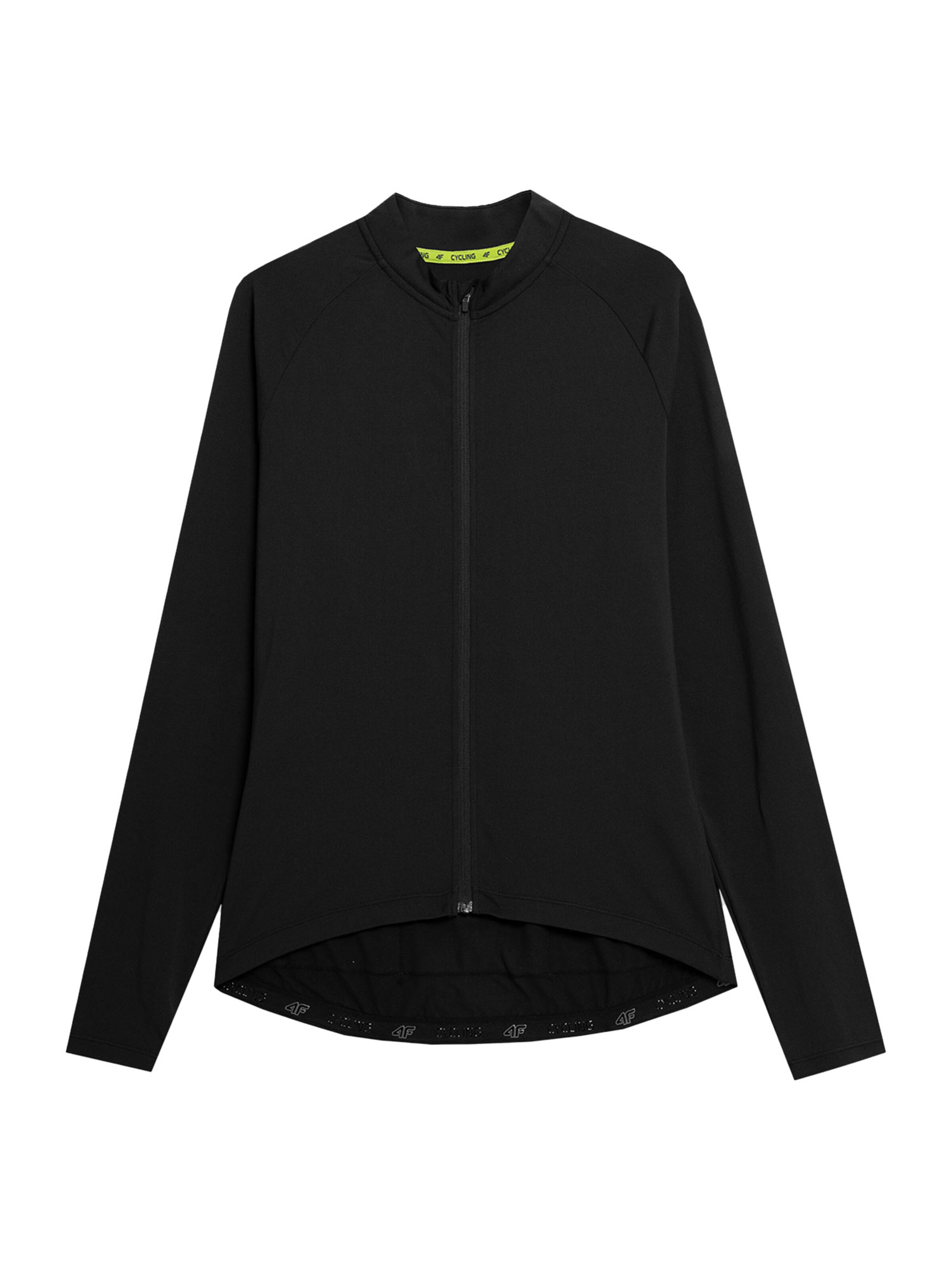 4F Sports sweat jacket in Black: front