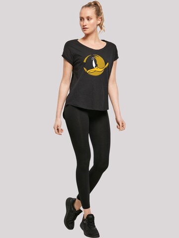 F4NT4STIC Shirt 'Looney Tunes Daffy Duck Dotted Cartoon' in Schwarz