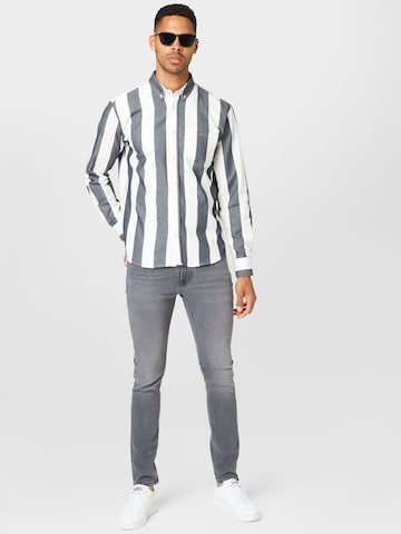 forét Regular fit Overhemd 'PETAL' in Grijs