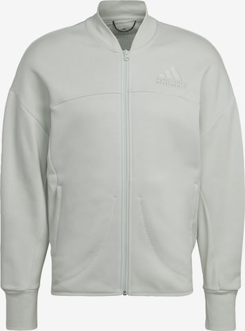 ADIDAS SPORTSWEAR - Casaco deportivo 'Studio Lounge Fleece' em verde: frente