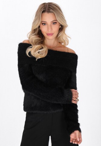 Pull-over faina en noir : devant