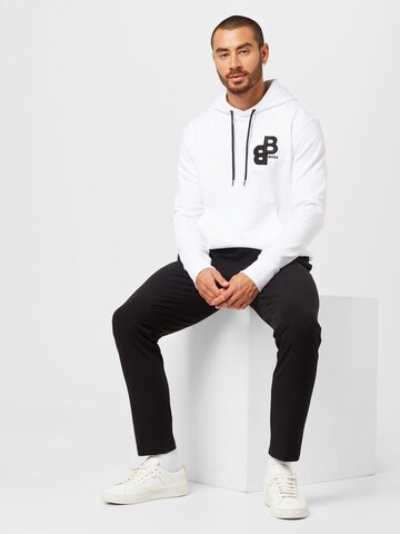 Sweat-shirt 'Seeger 134' BOSS Black en blanc