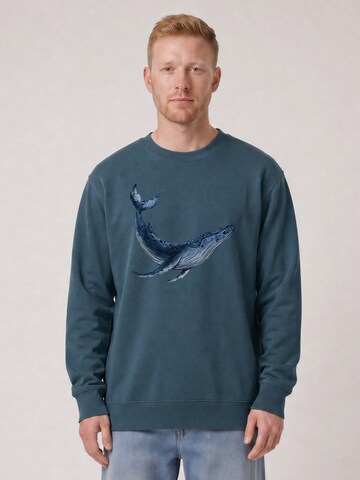 Watapparel Sweatshirt 'Wal' in Blue: front