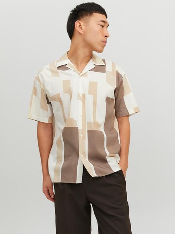 JACK & JONES Comfort fit Overhemd in Beige