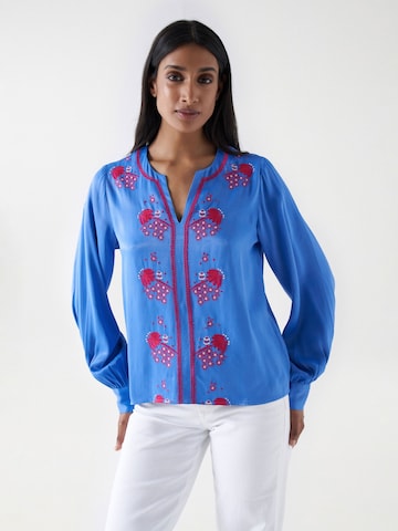 Salsa Jeans Blouse in Blauw: voorkant