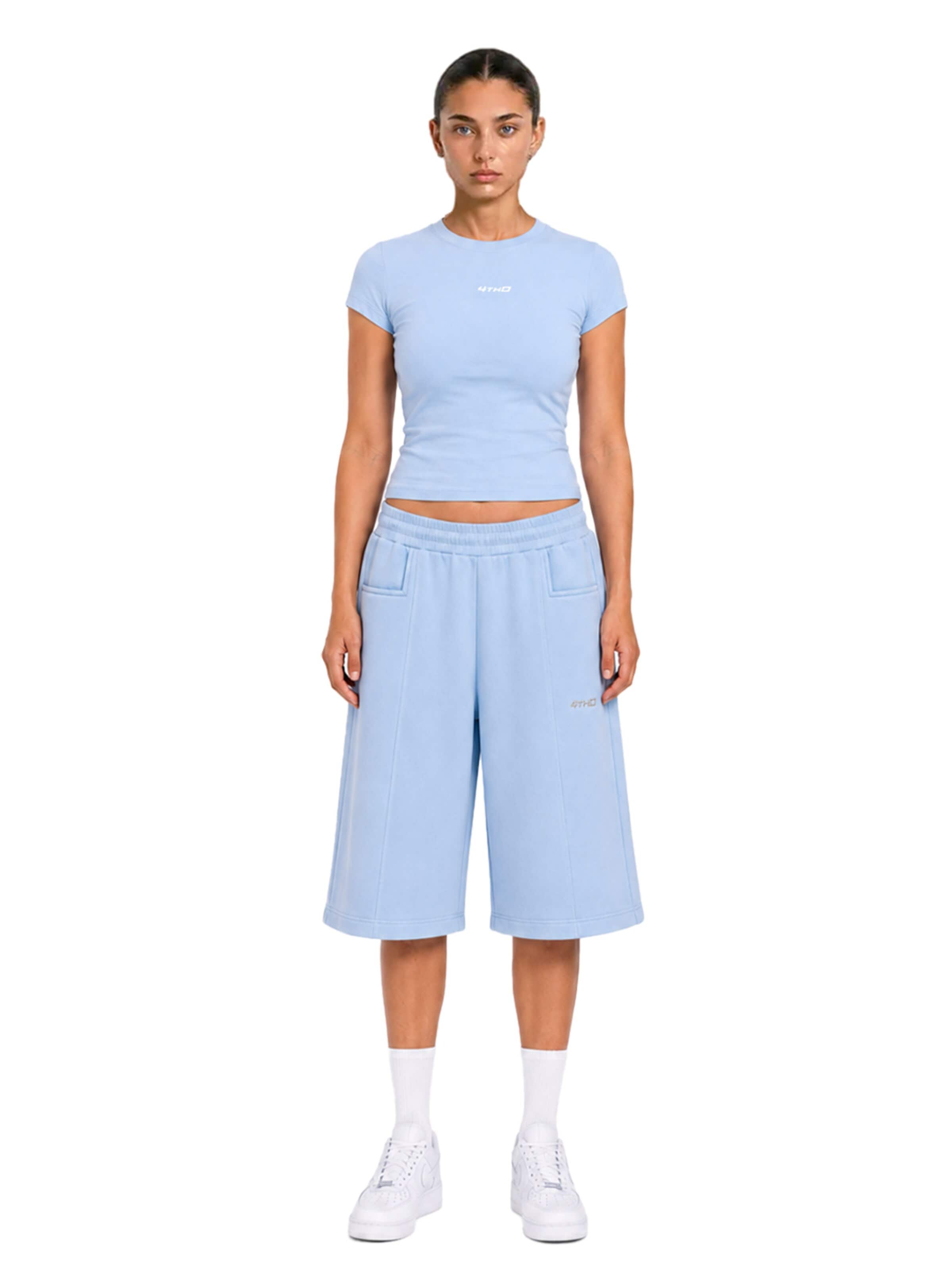 4thD Shirt 'Baby Tee - Baby Blue' in Blauw