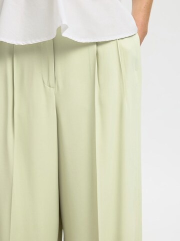 SELECTED FEMME Wide leg Pants 'SLFEXTRA' in Green