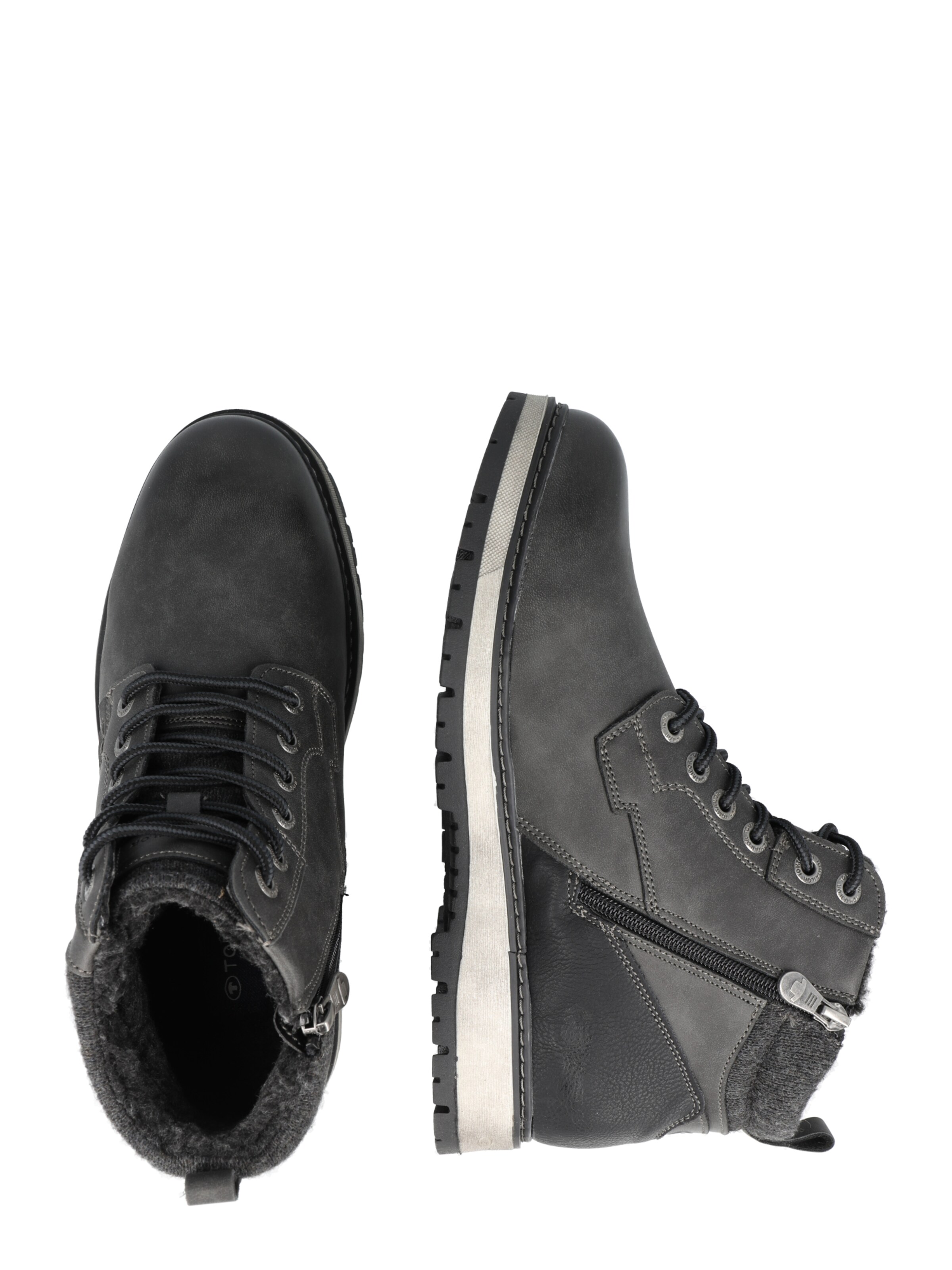 TOM TAILOR Veterboots in Zwart