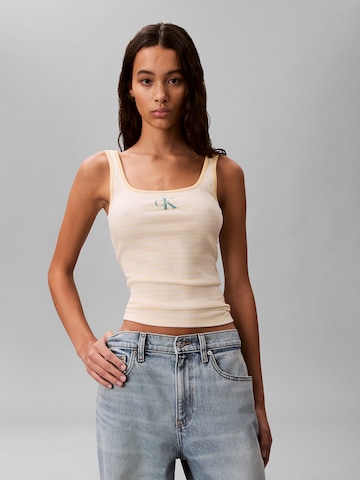 Calvin Klein Jeans Regular Top in Beige: front