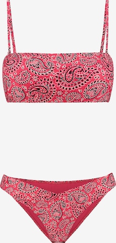 Shiwi Bandeau Bikini 'Lola' in Roze: voorkant