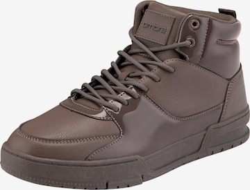 Ombre Sneakers hoog in Bruin: voorkant